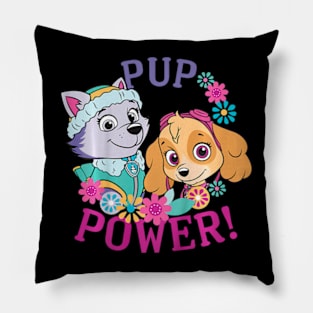 Girl Power With Flowers Pillow