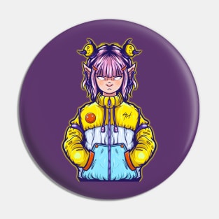 Techwear Girl Pin