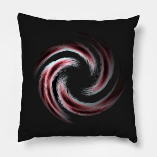 Red And White Twister Star Pillow