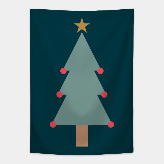 Decorated Christmas Tree (Arctic) Tapestry by Cascade Patterns