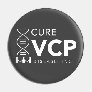 Refreshed Cure VCP Disease Logo - White Pin