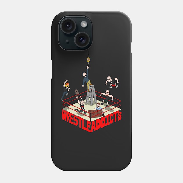 The Wrestle Addict Cartoon Tee Phone Case by thewrestleaddict