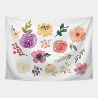 Watercolor Flowers Tapestry