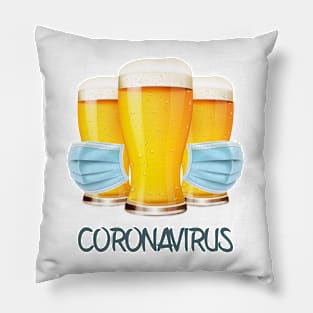 Corona virus Funny Beer Drinking Pillow