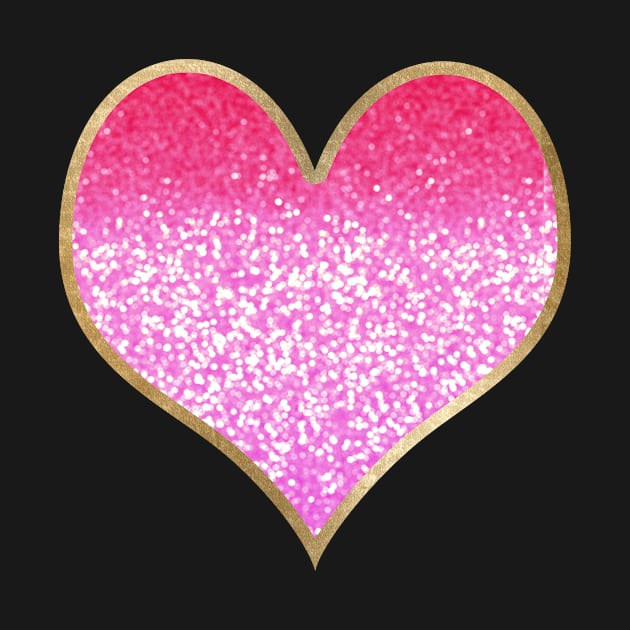 Heart - golden bright pink gradient by RoseAesthetic