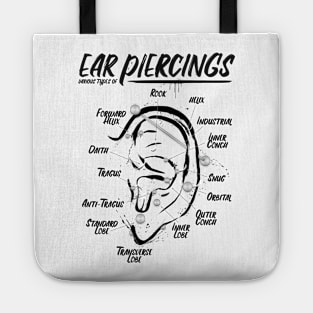 Ink Ear Piercing Chart Tote