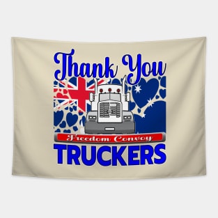 THANK YOU TRUCKERS AUSTRALIA FLAG FREEDOM CONVOY OF TRUCKERS FOR FREEDOM Tapestry