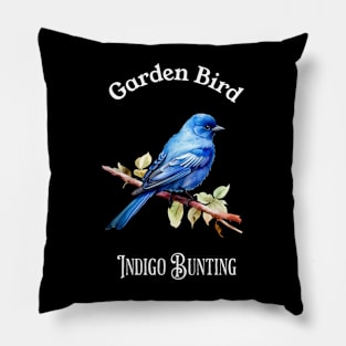 Garden Bird Indigo Bunting Pillow