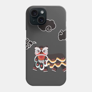 Black chinese lion dance Phone Case