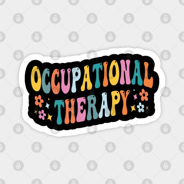 Occupational Therapy retro groovy Magnet by SIMPLYSTICKS