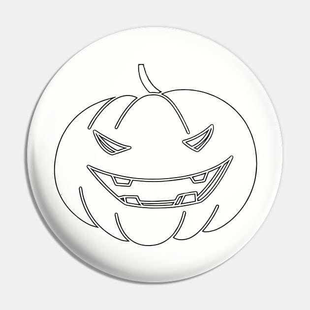 Halloween Pumpkin Inktober Special Pin by Joker & Angel