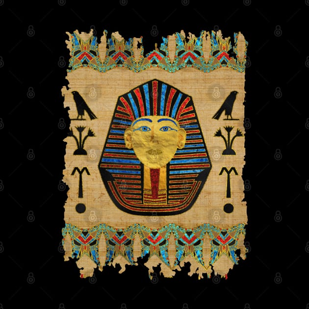 Egyptian pharaoh  Ornament on papyrus by Nartissima