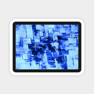 Blue pattern Abstract digitally enhanced artwork 2 Magnet