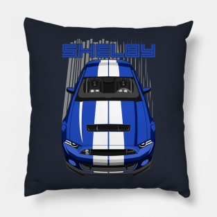 Shelby GT500 S197 - Blue & White Pillow