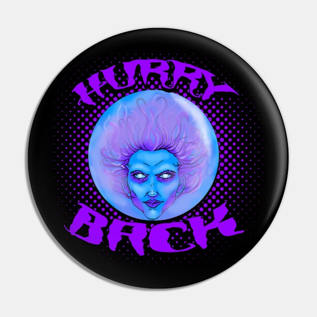 Hurry Back Pin by crowjandesigns