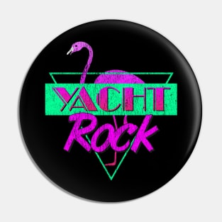 Yacht Rock Party Boat Drinking graphic 80s Faded Pin