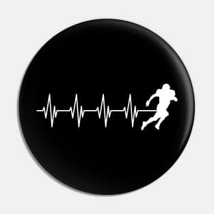 Football Heartbeat Pin