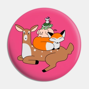 Deer Fox Pig Turtle Mouse Stack Pin