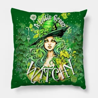 A Little Green Witchy Pillow