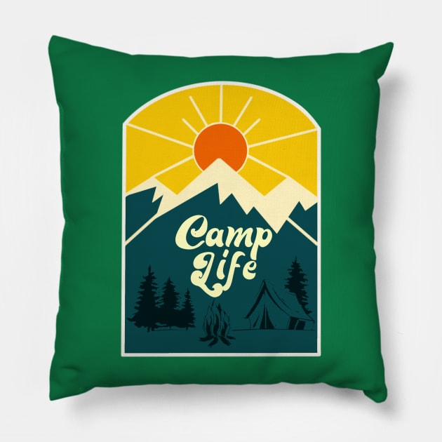 Camp Life Pillow by DEMON LIMBS