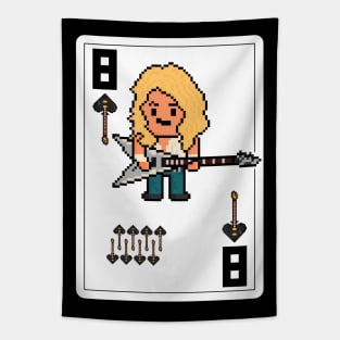 Pixelrockstars Eight of Spades Playing Card Tapestry