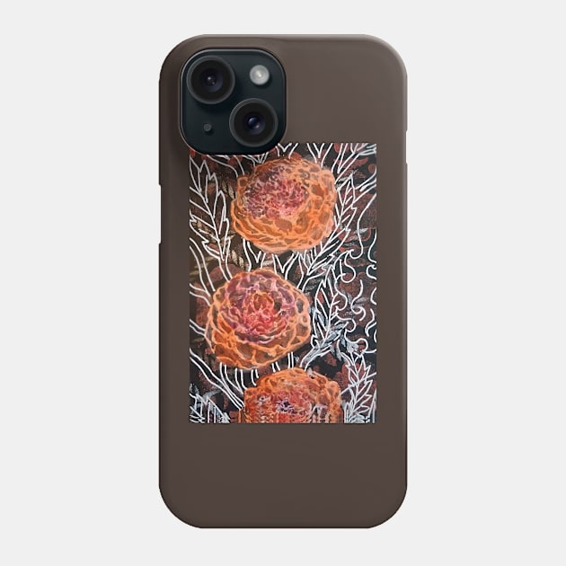 Trellis Poppies Phone Case by MagsWilliamson