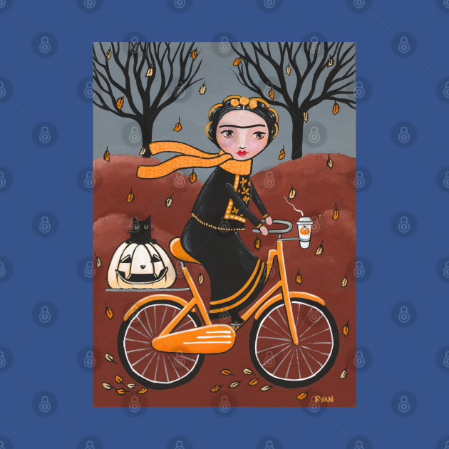 Disover A Halloween Bicycle Ride - Cat - T-Shirt
