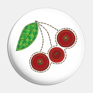 Patchwork Cherry Pin