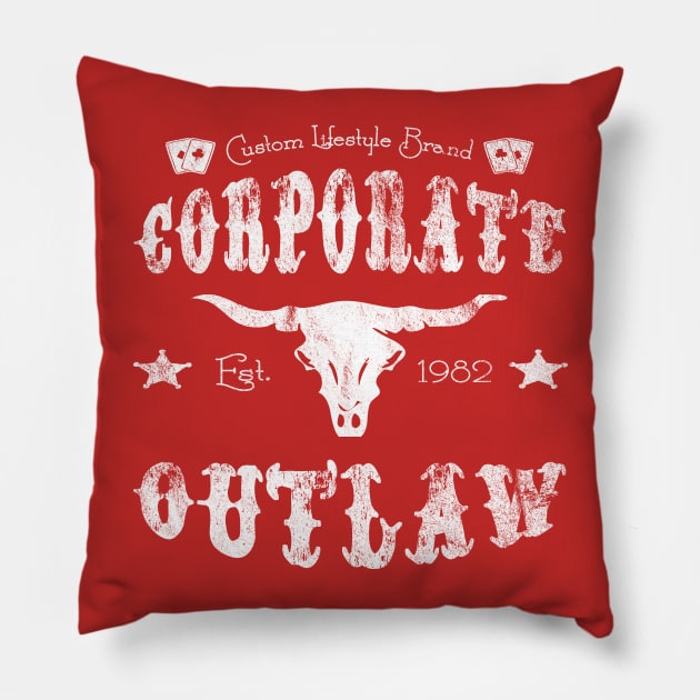 Eternal Entrepreneur : Corporate Outlaw - Texas Pillow by FOOTBALL IS EVERYTHING