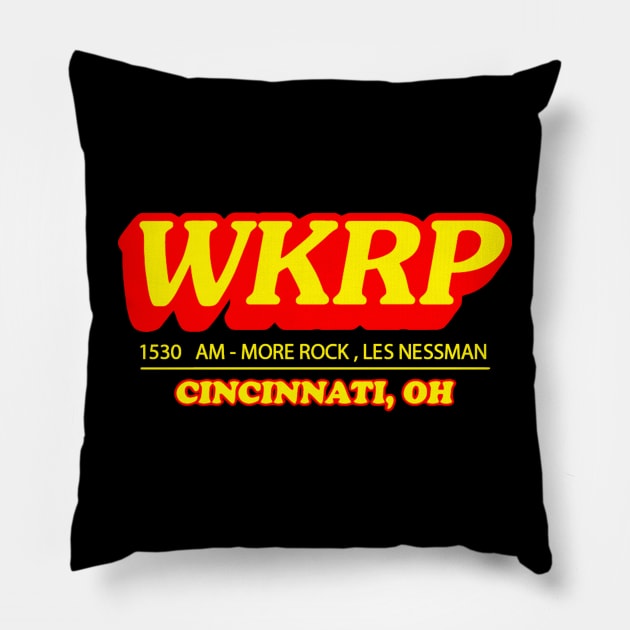 WKRP cincinnati Pillow by LEMOUS TEES