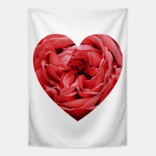 Romantic Red Rose Flower Heart Tapestry