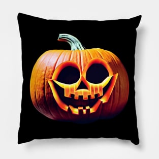 Scary Halloween Pumpkin Art Pillow