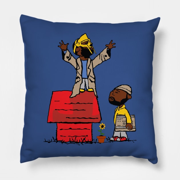 J. Dilla With Mf Doom Pillow by Olenyambutgawe