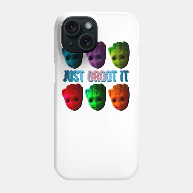 groot popart just do it marvel rofl Phone Case by denpoolswag