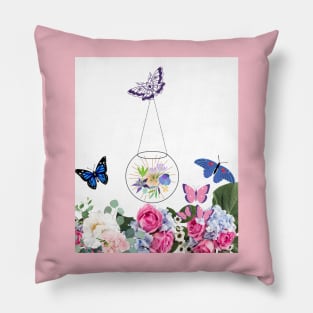 amazing butterflies and flowers Pillow