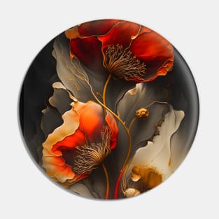 Painted Poppies 03 Pin