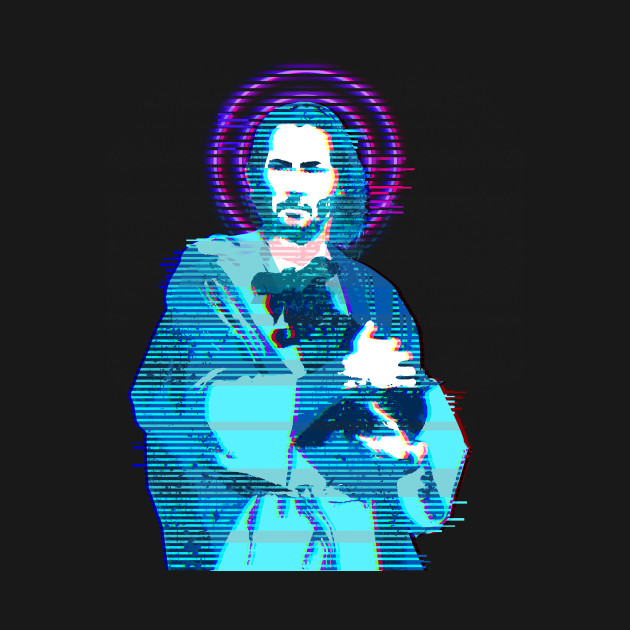 Discover Keanu Reeves (Glitch) - Keanu Reeves Jesus - T-Shirt