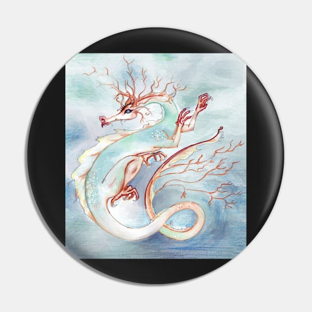 Coral Dragon Pin by Britteny1218