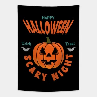 Halloween Scary Pumpkin Night X Tapestry