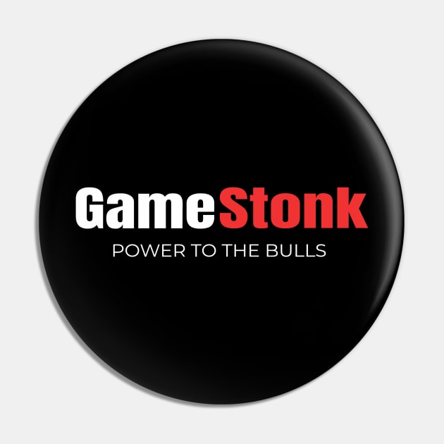 Gamestonk Power To The Bulls Pin by Yasna