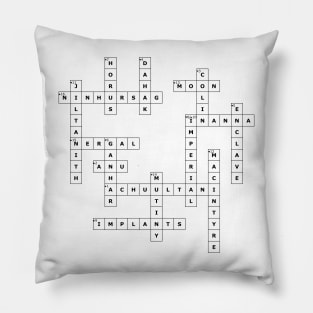 (1991MM) Crossword pattern with words from a famous 1991 science fiction book. Pillow