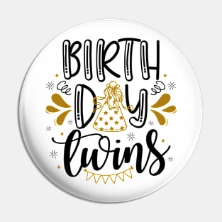 Birthday Twins Celebrate Pin