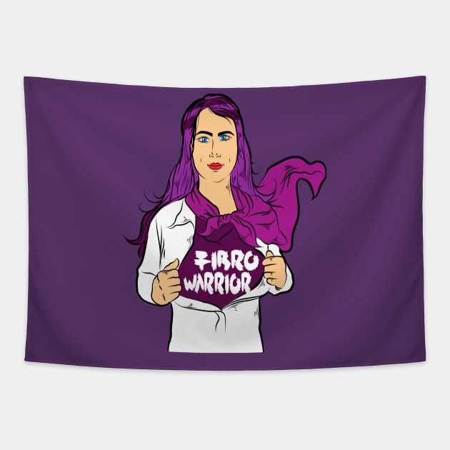 Fibro Warrior Woman Tapestry by Fibromyalgia Store