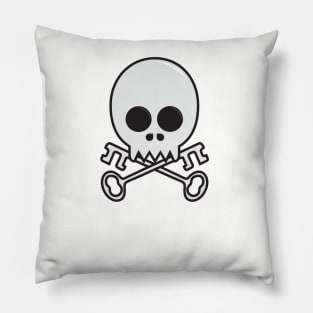 Skull and Crossed Keys Pillow