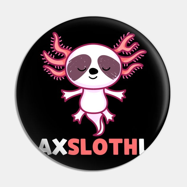 Cute Axolotl Sloth Lovers Pin by JB.Collection