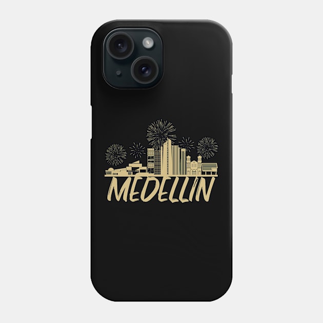 Medellin Skyline, Medellin New Year Phone Case by A-Buddies