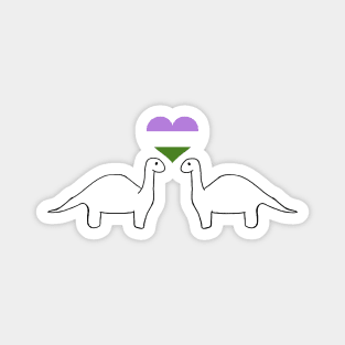 genderqueer dinos Magnet