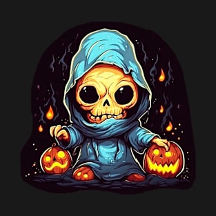 Eerie Halloween Ghoul Art - Spooky Season Delight T-Shirt