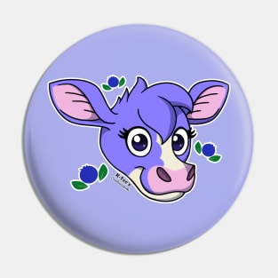 Bailey the Blueberry Cow - Original, Head (Part 2) Pin