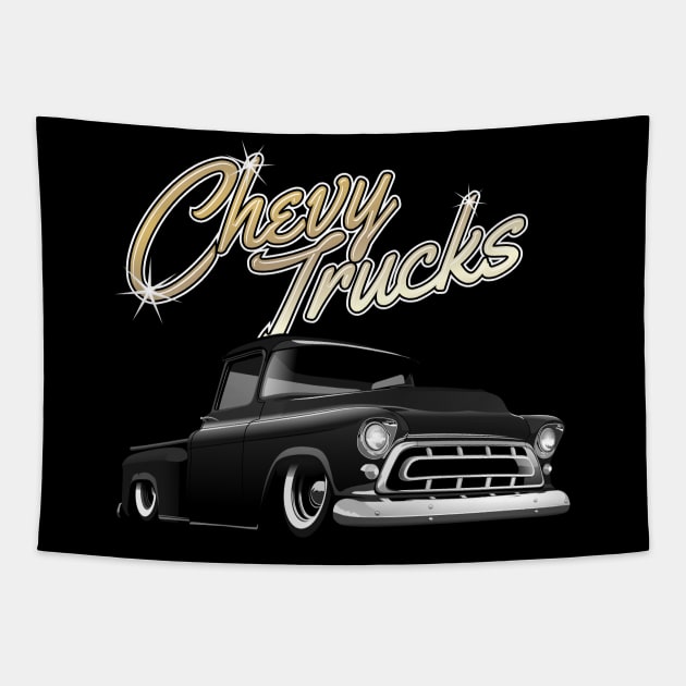 Chevy Trucks Tapestry by small alley co